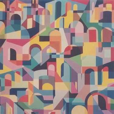 Print of Cubism Architecture Paintings by stefano di lorito