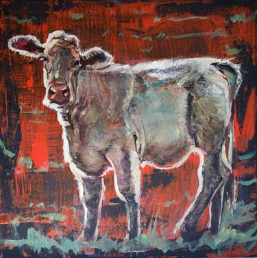 Print of Expressionism Cows Paintings by Marina Skepner