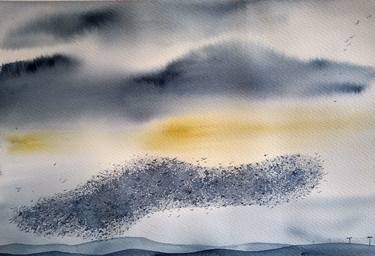 Saatchi Art Artist Judith Beeby; Paintings, “Murmuration of Starlings” #art