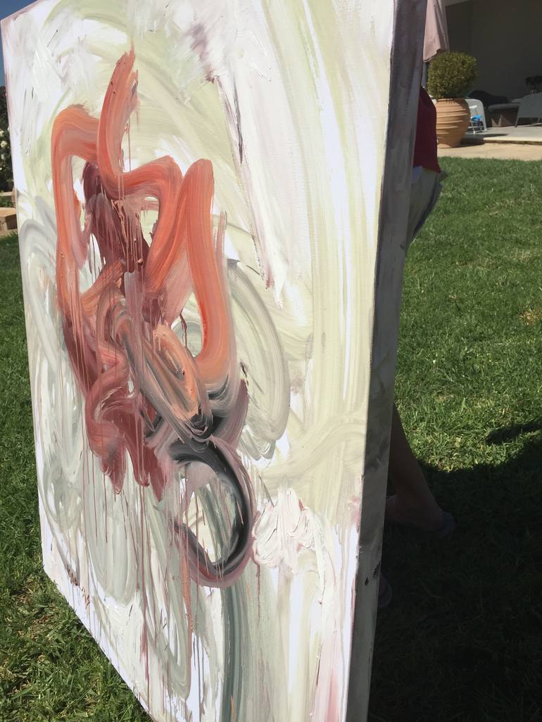 Original Abstract Expressionism Abstract Painting by Mary Karssis