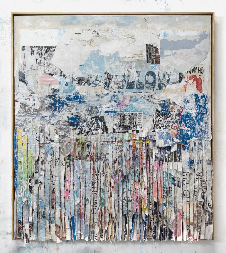 Original Abstract Expressionism Abstract Mixed Media by David Fredrik Moussallem