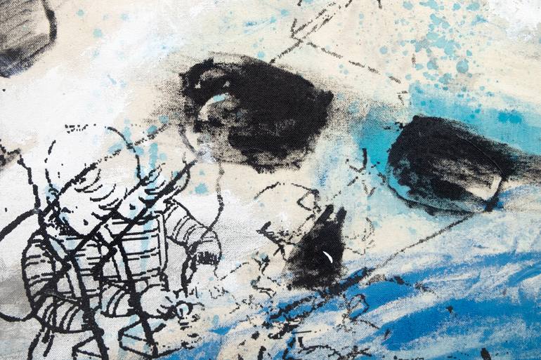 Original Abstract Expressionism Abstract Painting by David Fredrik Moussallem