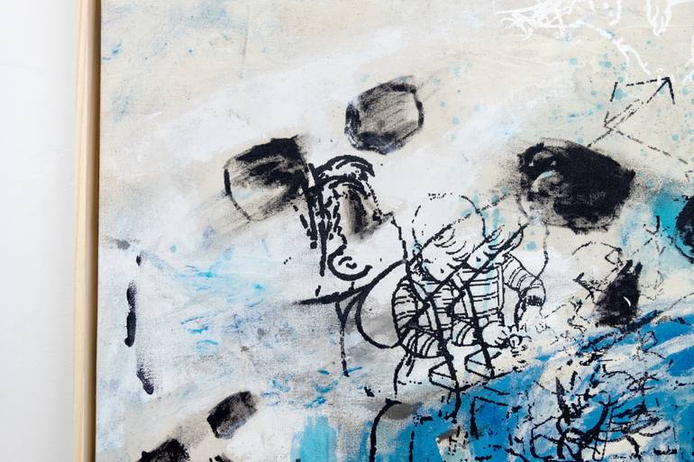 Original Abstract Expressionism Abstract Painting by David Fredrik Moussallem