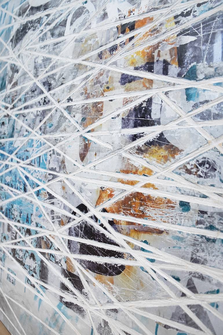 Original Abstract Expressionism Abstract Collage by David Fredrik Moussallem