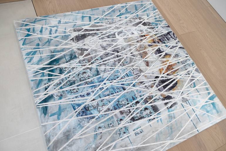 Original Abstract Expressionism Abstract Collage by David Fredrik Moussallem