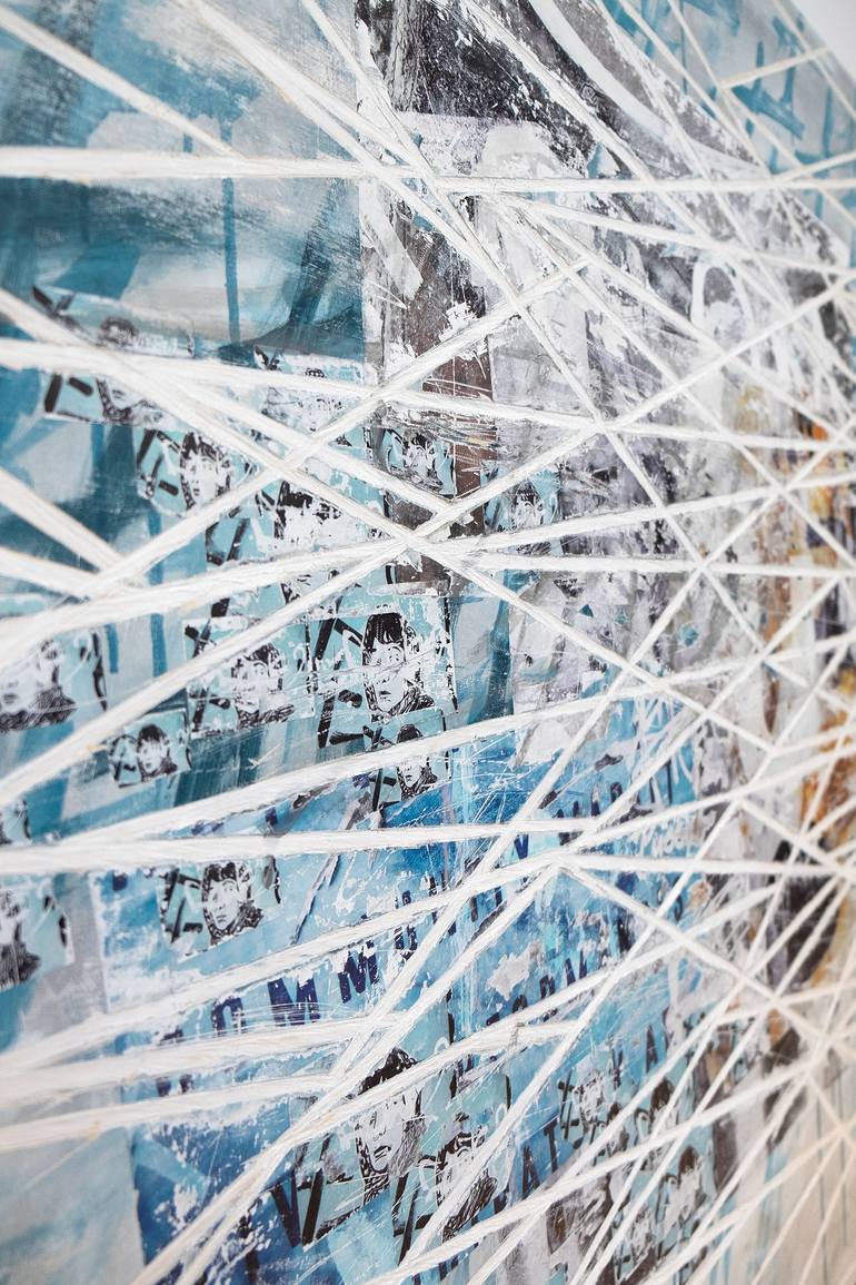 Original Abstract Expressionism Abstract Collage by David Fredrik Moussallem