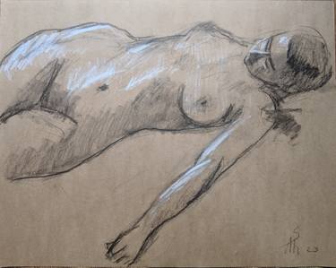 Original Figurative Nude Drawings by Ara Shakhatuni