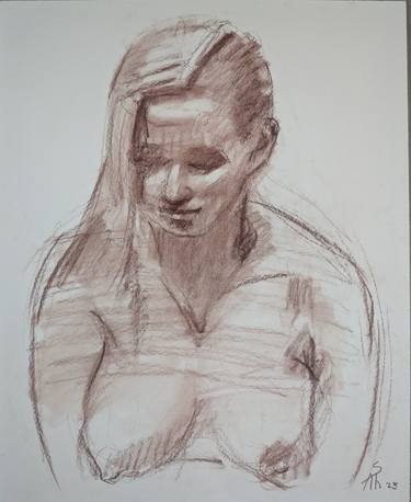 Original Realism Nude Drawings by Ara Shakhatuni