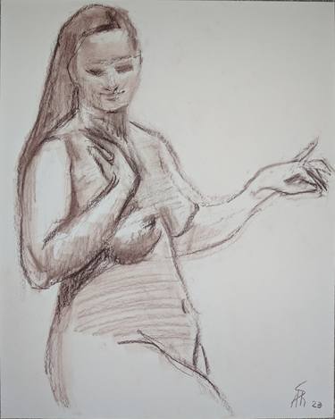 Original Realism Nude Drawings by Ara Shakhatuni