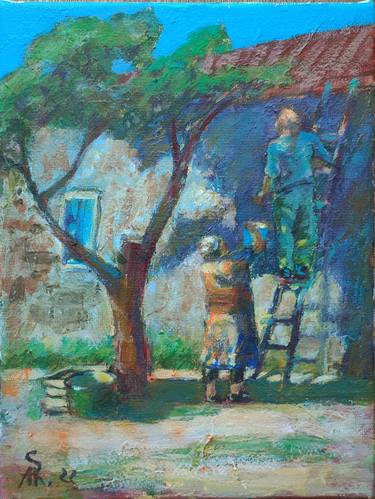 Original Rural life Paintings by Ara Shakhatuni