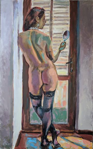 Original Contemporary Nude Painting by Ara Shakhatuni