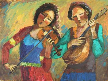 Print of Modern Music Paintings by Ara Shakhatuni