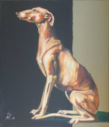 Original Dogs Paintings by Ara Shakhatuni