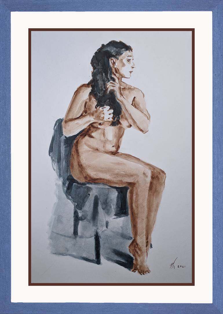 Original Figurative Women Painting by Ara Shakhatuni