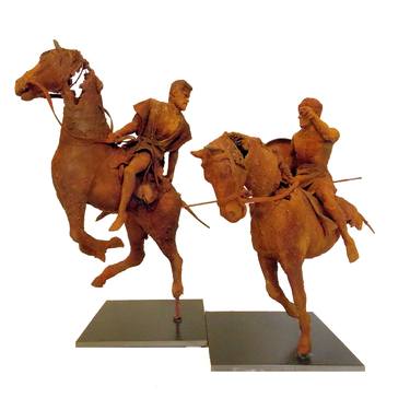Original Figurative Horse Sculpture by Darrell Evanes