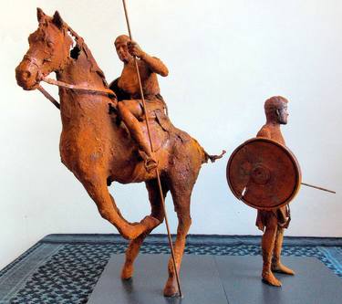 Original Figurative Horse Sculpture by Darrell Evanes