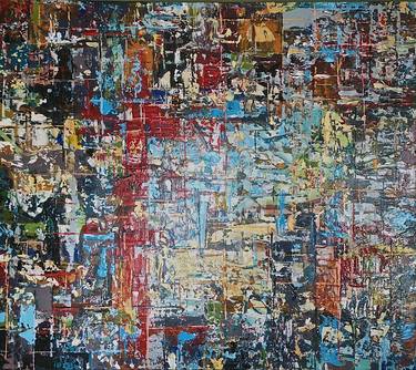 Original Abstract Architecture Paintings by Jacques Drouin