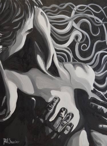 Original Expressionism Erotic Paintings by Paul Saucier