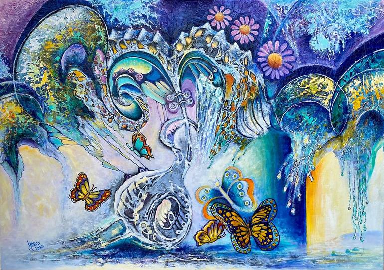 Original Abstract Expressionism Abstract Paintings by Mariana Oros
