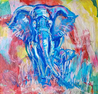 Blue elephant thumb