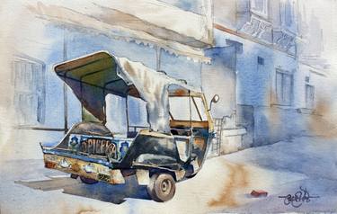 Original Fine Art Transportation Paintings by Vikrant Shitole