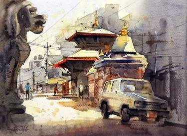 Original Fine Art Landscape Paintings by Vikrant Shitole