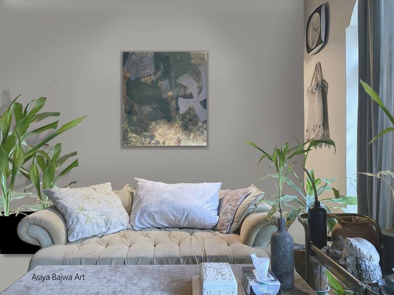 Original Abstract Floral Painting by Asiya Bajwa