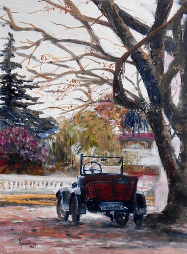 Print of Realism Automobile Paintings by Silvana Miroslava Albano