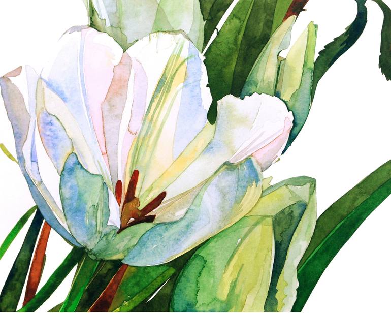 The White Series: Tulip Painting by Michelle Thomas | Saatchi Art
