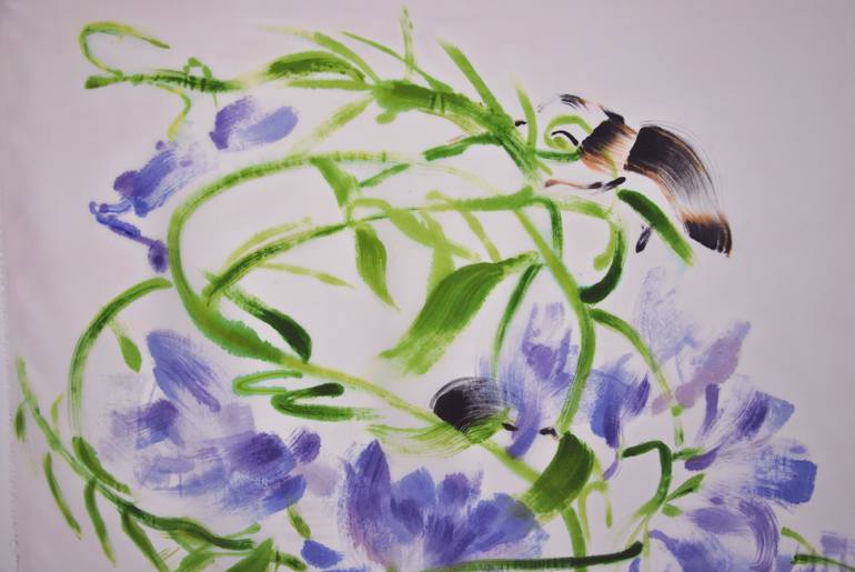 Original Art Deco Animal Painting by Dorota Wójcik