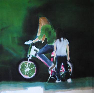 Print of Bicycle Paintings by Dorota Wójcik