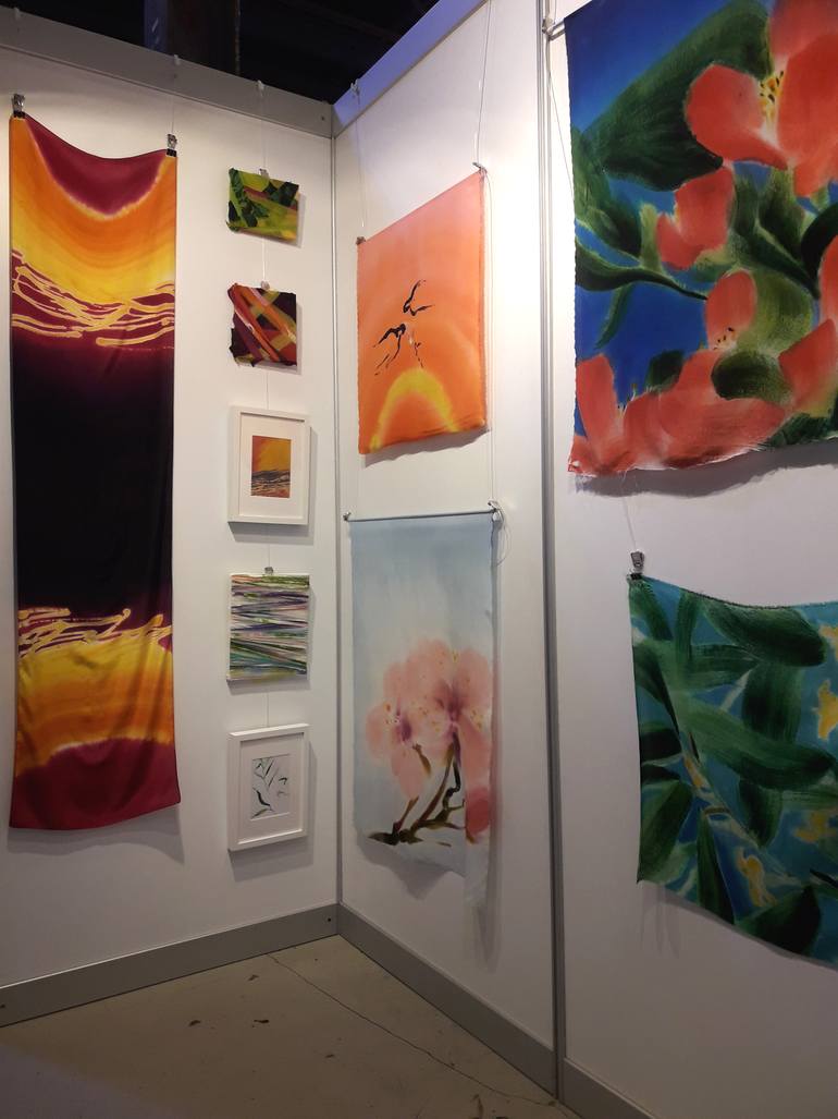 Original Art Deco Botanic Painting by Dorota Wójcik