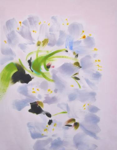 Print of Abstract Expressionism Floral Paintings by Dorota Wójcik