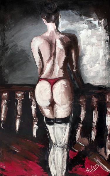 Print of Expressionism Erotic Paintings by Helen Bellart