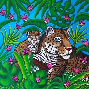 Original Art Deco Animal Painting by Helen Bellart