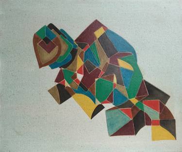 Print of Cubism Abstract Paintings by Parirokh Пaрирох