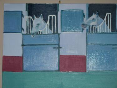 Horses in their boxes thumb