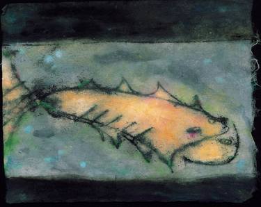 Original Expressionism Fish Printmaking by Roberta Ann Busard