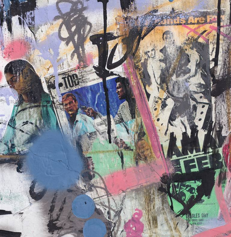 Original Abstract Expressionism Love Mixed Media by Miss Al  Simpson