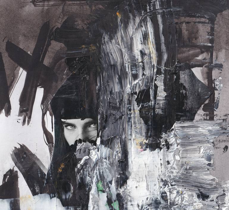 Original Abstract Expressionism Typography Painting by Miss Al  Simpson