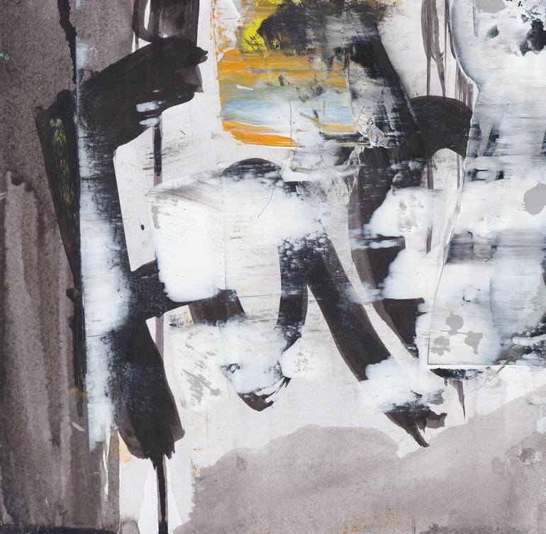 Original Abstract Expressionism Typography Painting by Miss Al  Simpson