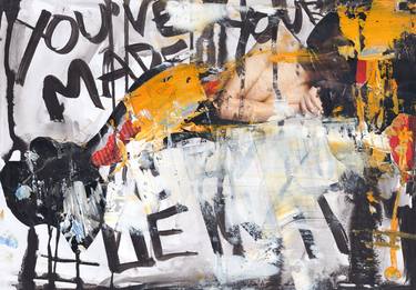 Original Abstract Expressionism Typography Paintings by MISS AL SIMPSON
