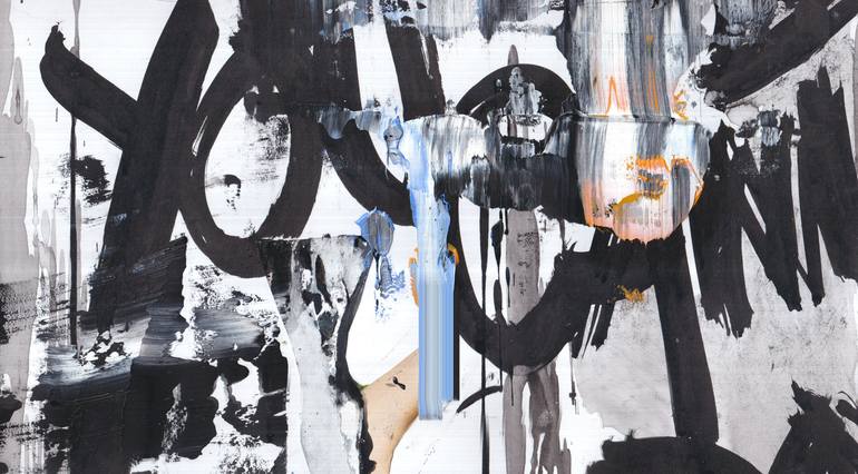 Original Abstract Expressionism Typography Painting by Miss Al  Simpson