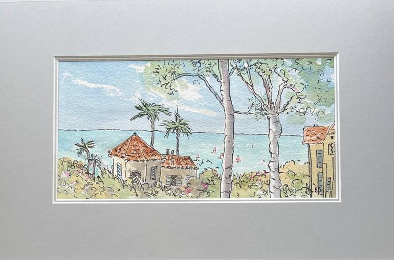 Original Illustration Beach Painting by Deirdre Nicholls
