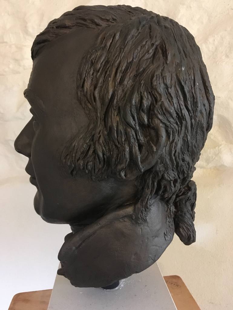 Original Figurative Portrait Sculpture by Deirdre Nicholls