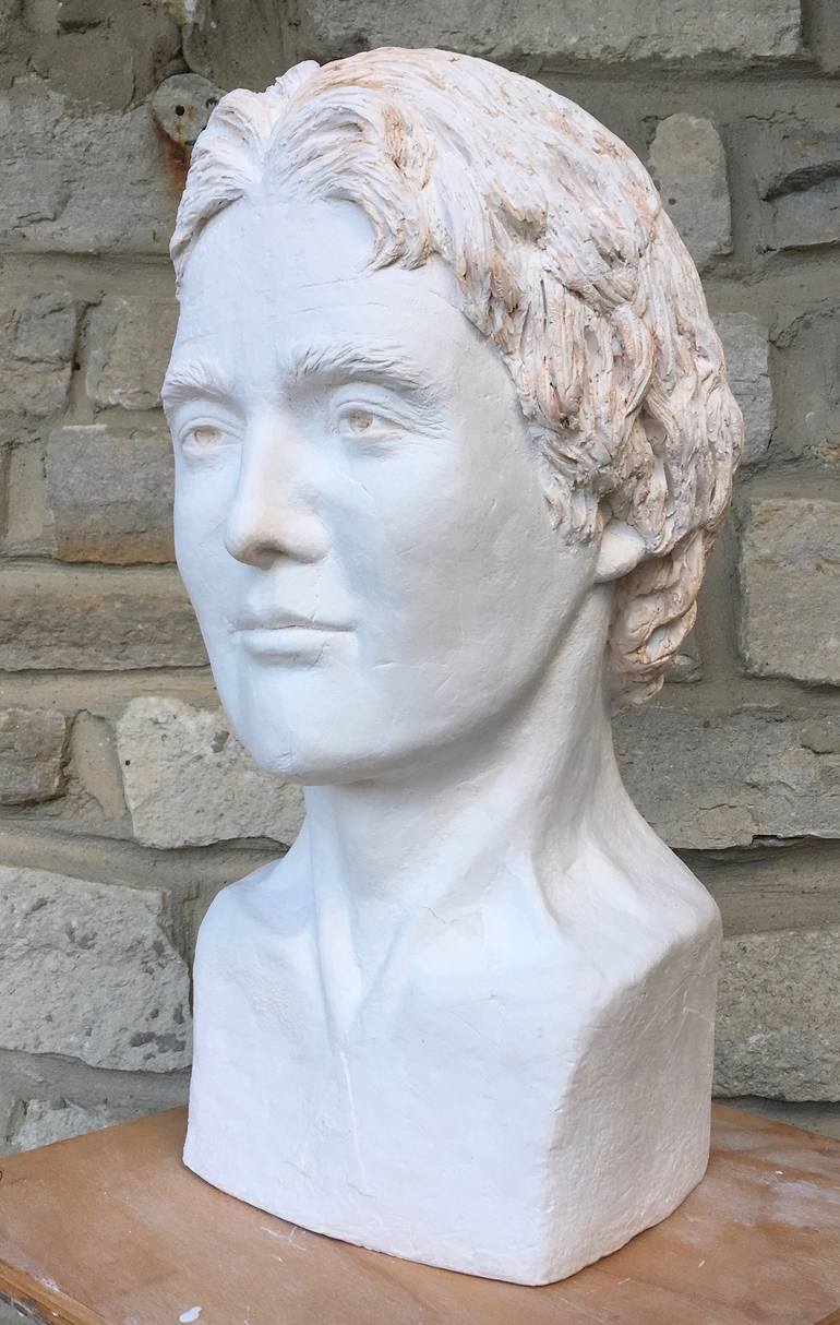 Original Figurative Portrait Sculpture by Deirdre Nicholls