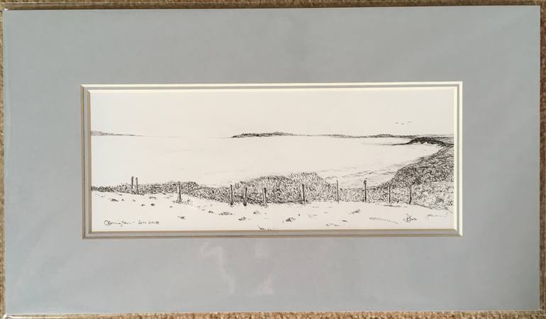 Original Fine Art Seascape Drawing by Deirdre Nicholls