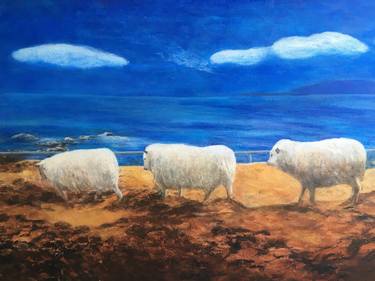 We three sheep, on Iona thumb