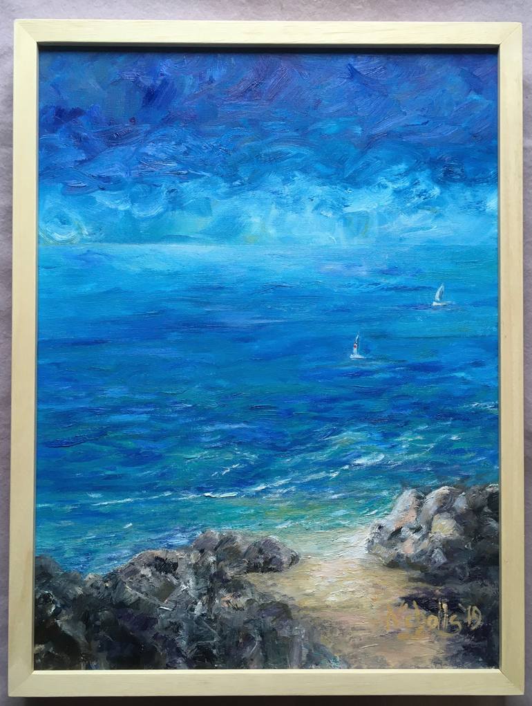 Original Figurative Seascape Painting by Deirdre Nicholls