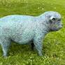 Bronze sheep, side view. Sheep are 1/3 life size